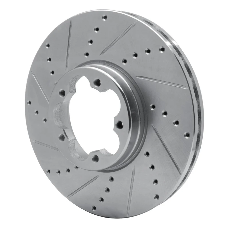 R1 15-25 Ford Transit-350 HD/DRW Front Left Drilled & Slotted Silver Brake Rotor - Image 4