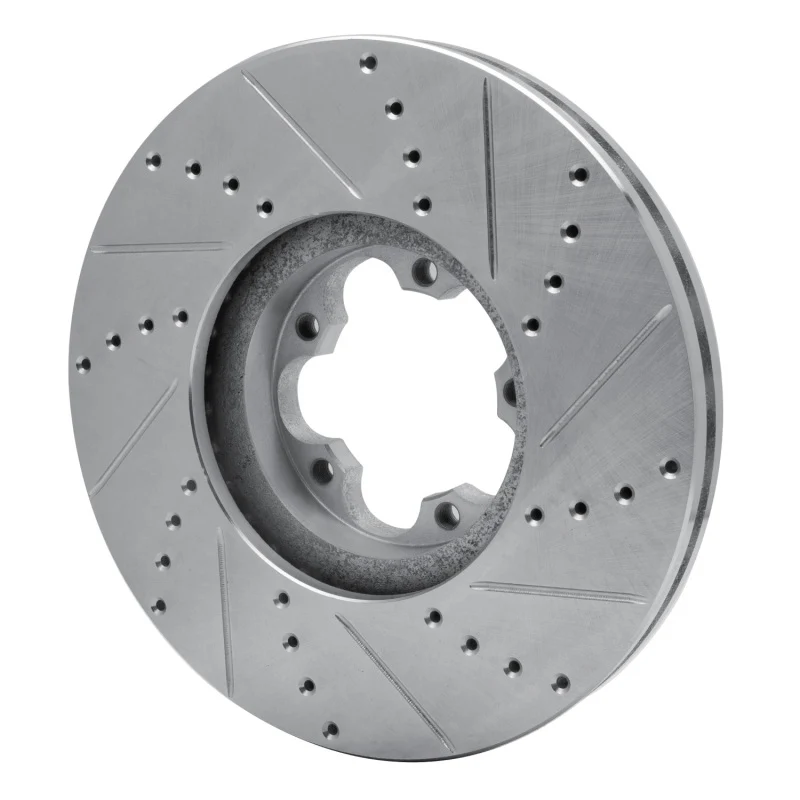 R1 15-25 Ford Transit-350 HD/DRW Front Left Drilled & Slotted Silver Brake Rotor - Image 5
