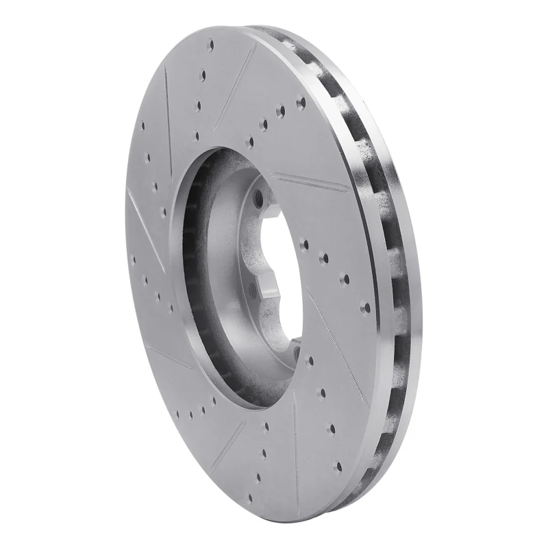 R1 15-25 Ford Transit-350 HD/DRW Front Right Drilled & Slotted Silver Brake Rotor - Image 3