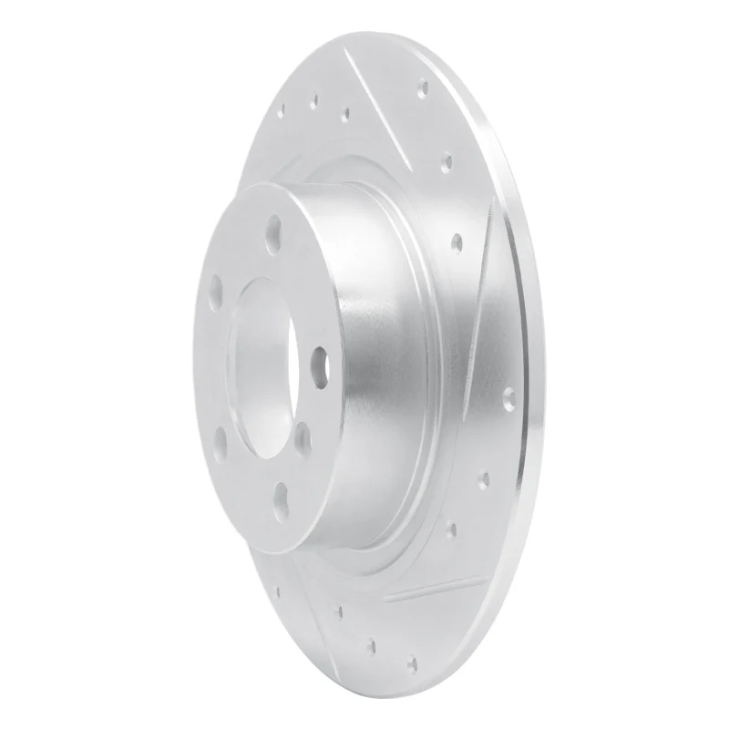 R1 15-26 BMW 228I xDrive Gran Coupe Front Right Drilled & Slotted Silver Brake Rotor - Image 3