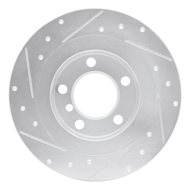 R1 15-26 BMW 228I xDrive Gran Coupe Front Right Drilled & Slotted Silver Brake Rotor - Image 5