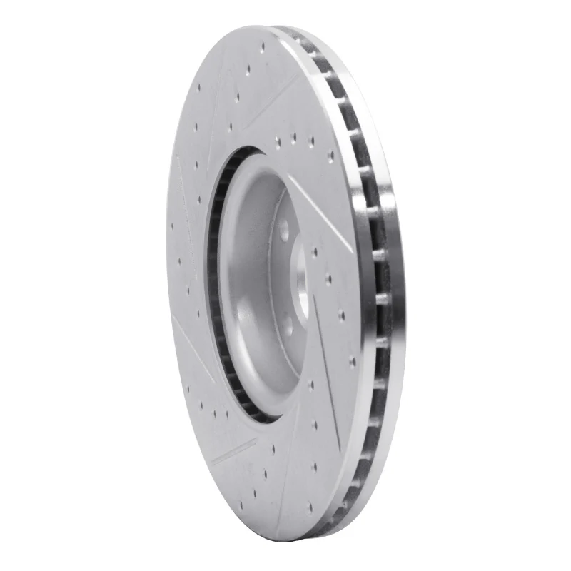 R1 16-17 Volvo XC60 Front Right Drilled & Slotted Silver Brake Rotor - Image 4