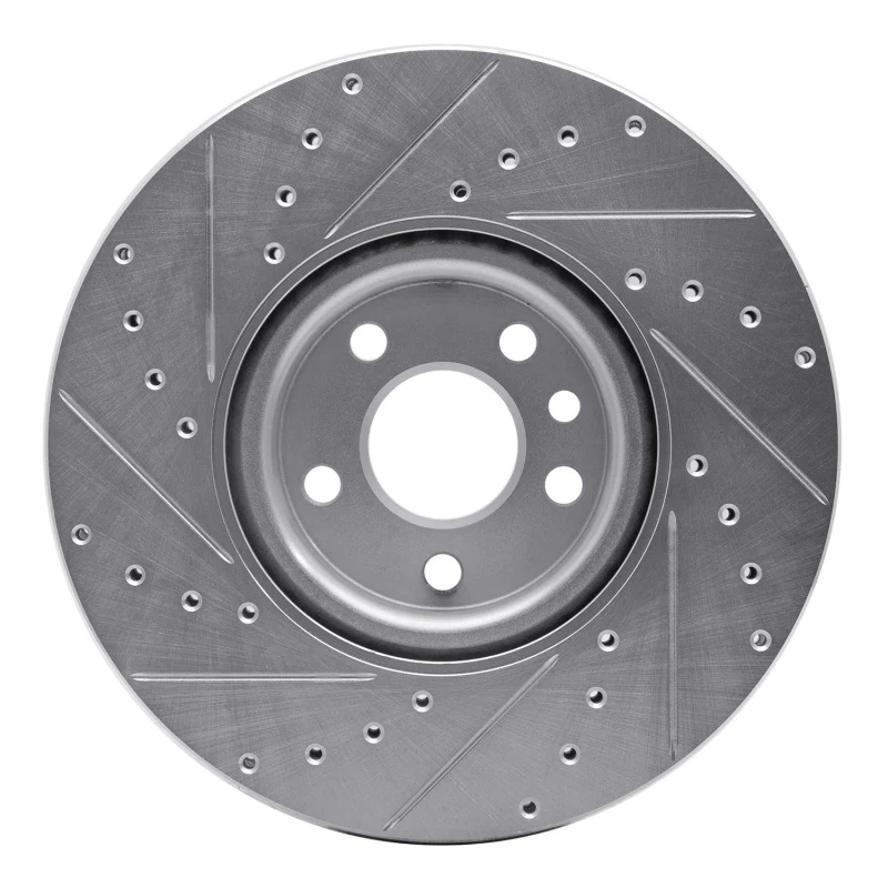 R1 16-17 Volvo XC60 Front Right Drilled & Slotted Silver Brake Rotor - Image 5
