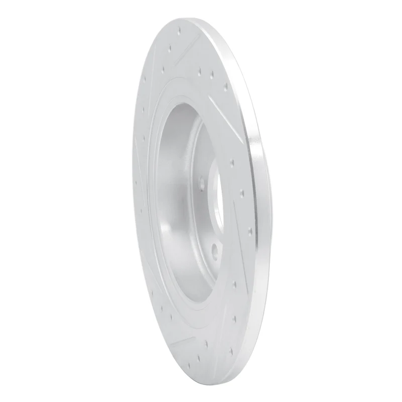 R1 16-18 Buick Envision Rear Right Drilled & Slotted Silver Brake Rotor - Image 4