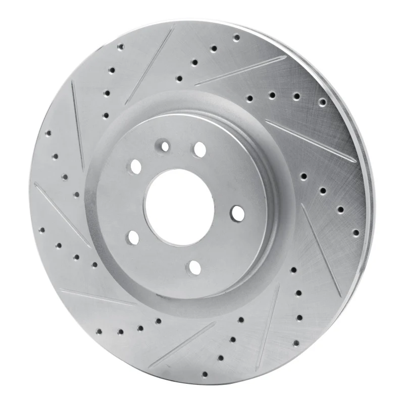 R1 16-20 Buick Regal Sportback Front Left Drilled & Slotted Silver Brake Rotor - Image 3