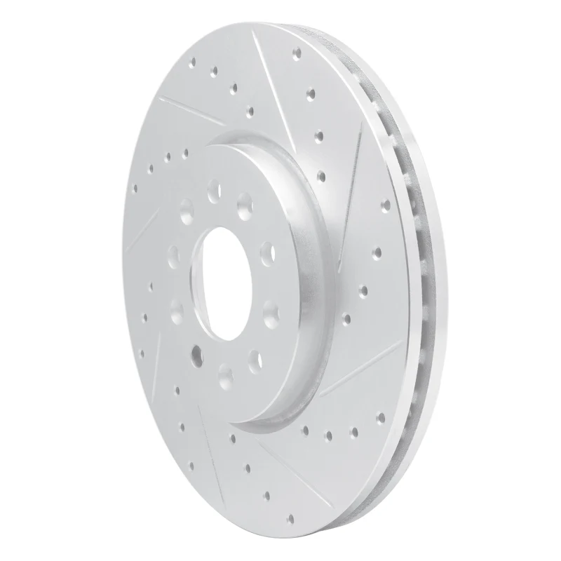 R1 16-21 Buick LaCrosse Front Right Drilled & Slotted Silver Brake Rotor - Image 4