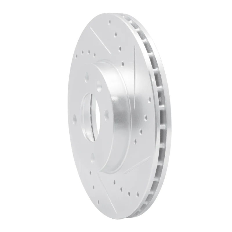 R1 16-22 Chevrolet SPARK (USA/Canada) Front Right Drilled & Slotted Silver Brake Rotor - Image 5