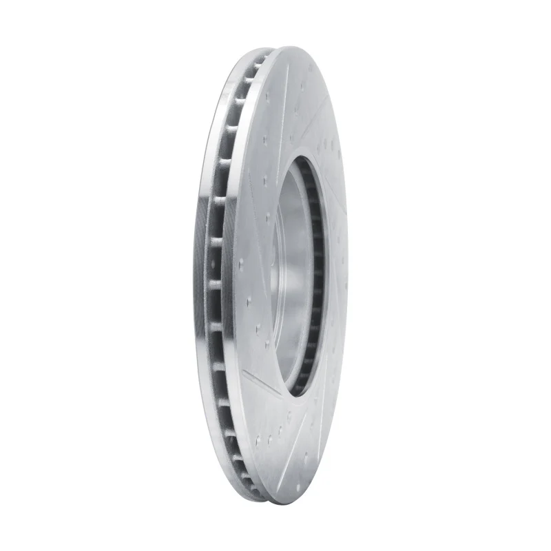 R1 16-24 Mini Cooper (Excl Clubman) Front Left Drilled & Slotted Silver Brake Rotor - Image 4