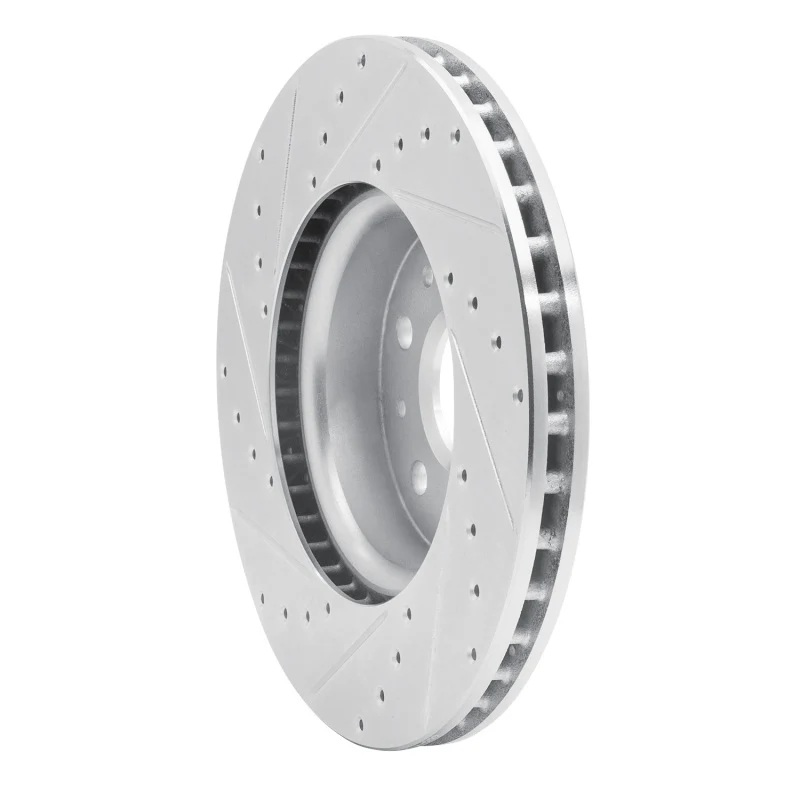 R1 16-25 Cadillac CT5 Front Right Drilled & Slotted Silver Brake Rotor - Image 5