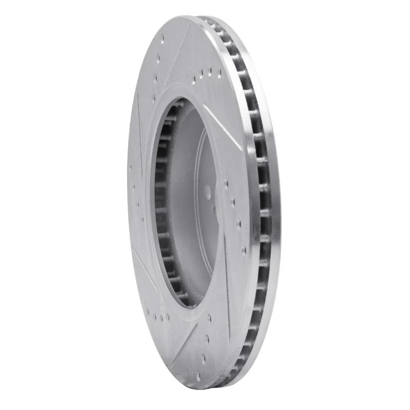 R1 17-23 Subaru Impreza Front Right Drilled & Slotted Silver Brake Rotor - Image 5