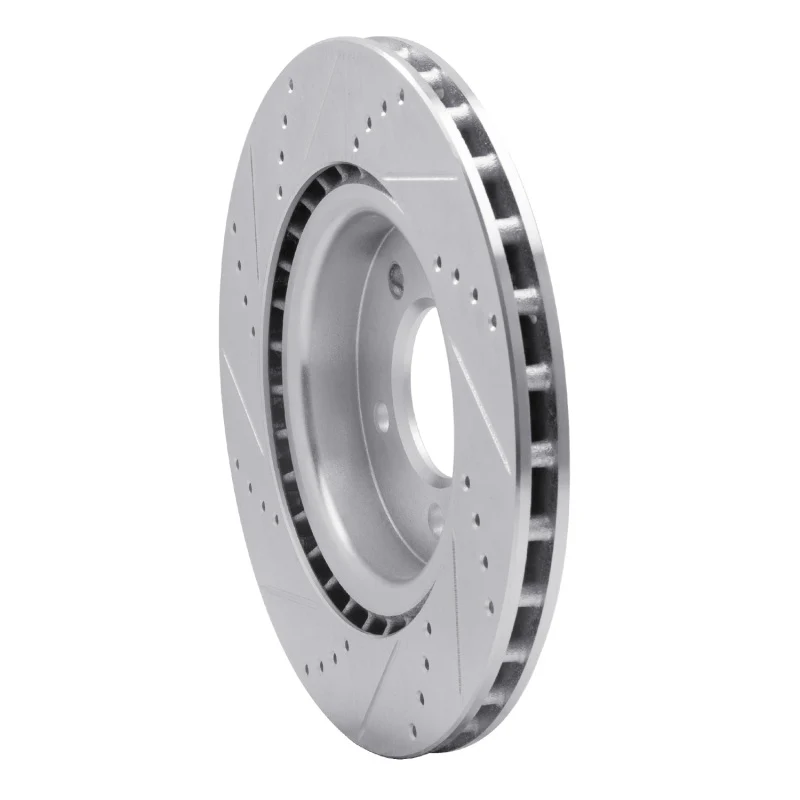 R1 18-20 Land Rover Discovery Rear Right Drilled & Slotted Silver Brake Rotor - Image 5