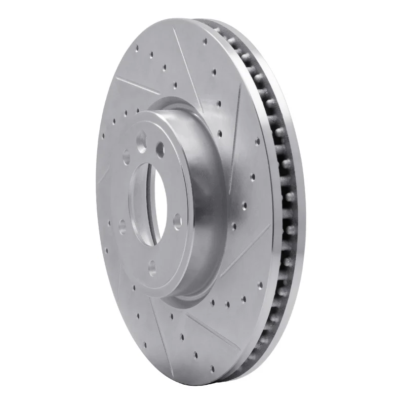 R1 18-20 Land Rover Range Rover Sport Front Right Drilled & Slotted Silver Brake Rotor - Image 5