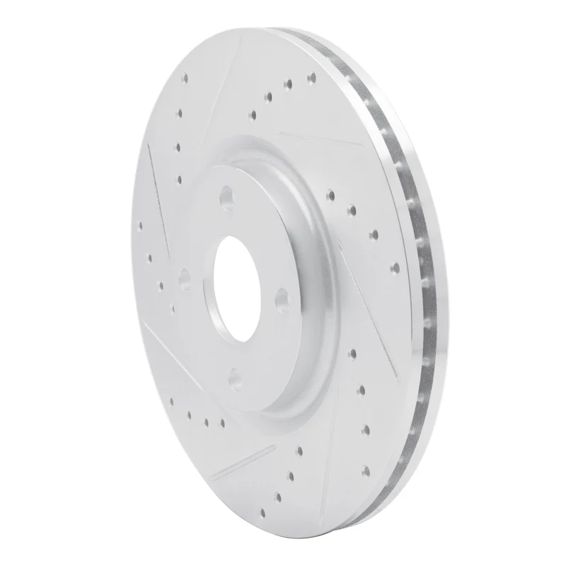 R1 18-22 Ford Ecosport Front Left Drilled & Slotted Silver Brake Rotor - Image 5