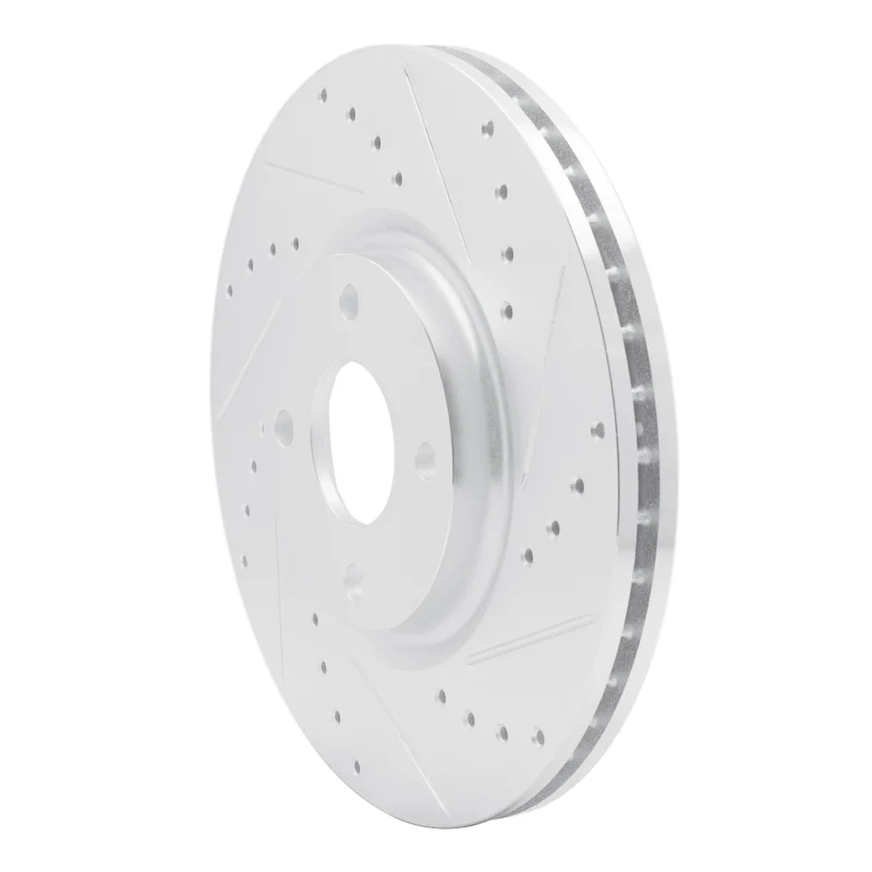 R1 18-22 Ford Ecosport Front Right Drilled & Slotted Silver Brake Rotor - Image 4