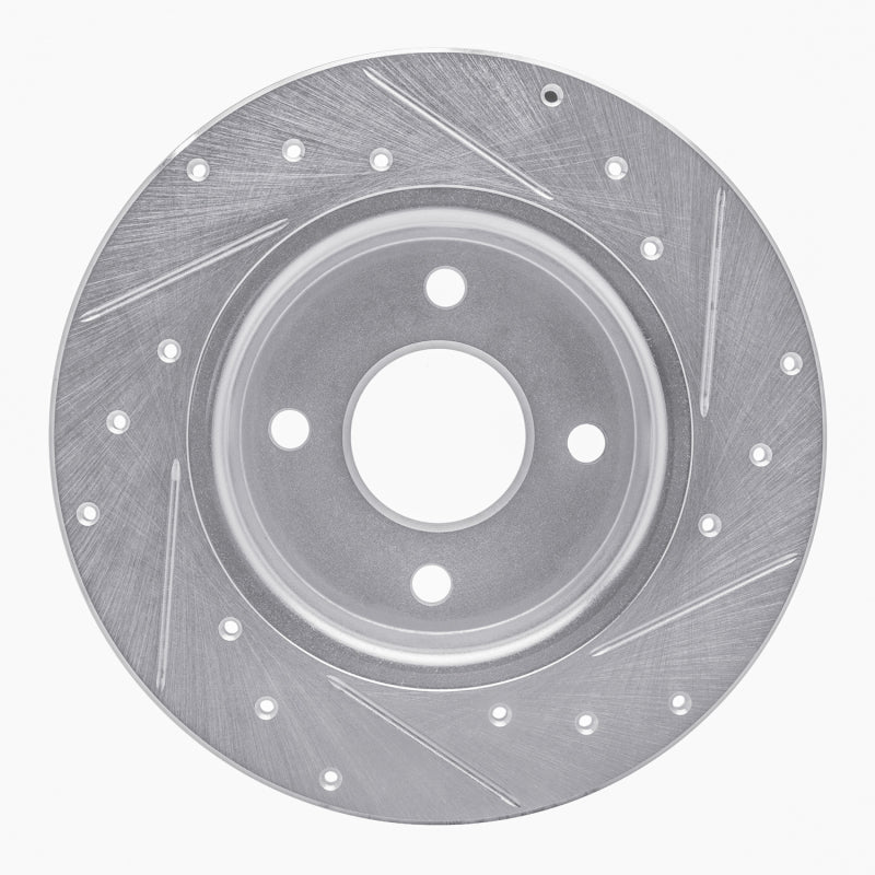 R1 18-22 Ford Ecosport Rear Left Drilled & Slotted Silver Brake Rotor - Image 2