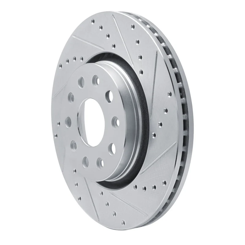 R1 18-25 Jeep Gladiator Front Right Drilled & Slotted Silver Brake Rotor - Image 2