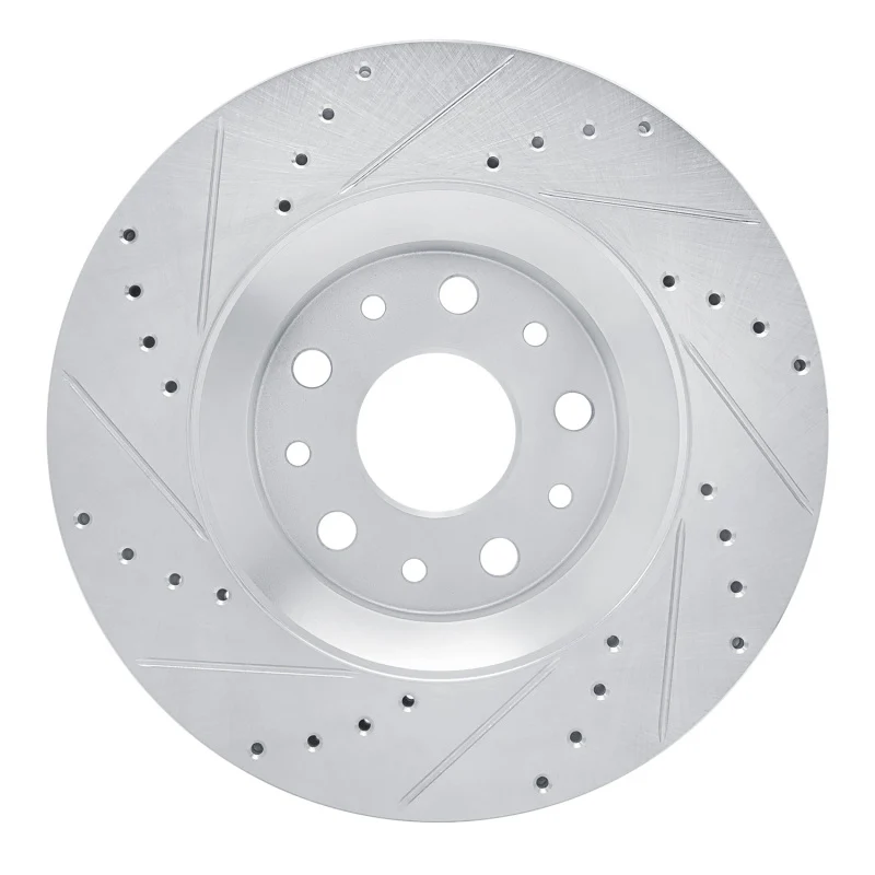 R1 18-25 Jeep Gladiator Front Right Drilled & Slotted Silver Brake Rotor - Image 4