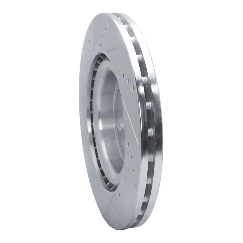 R1 18-25 Subaru WRX Front Right Drilled & Slotted Silver Brake Rotor - Image 3