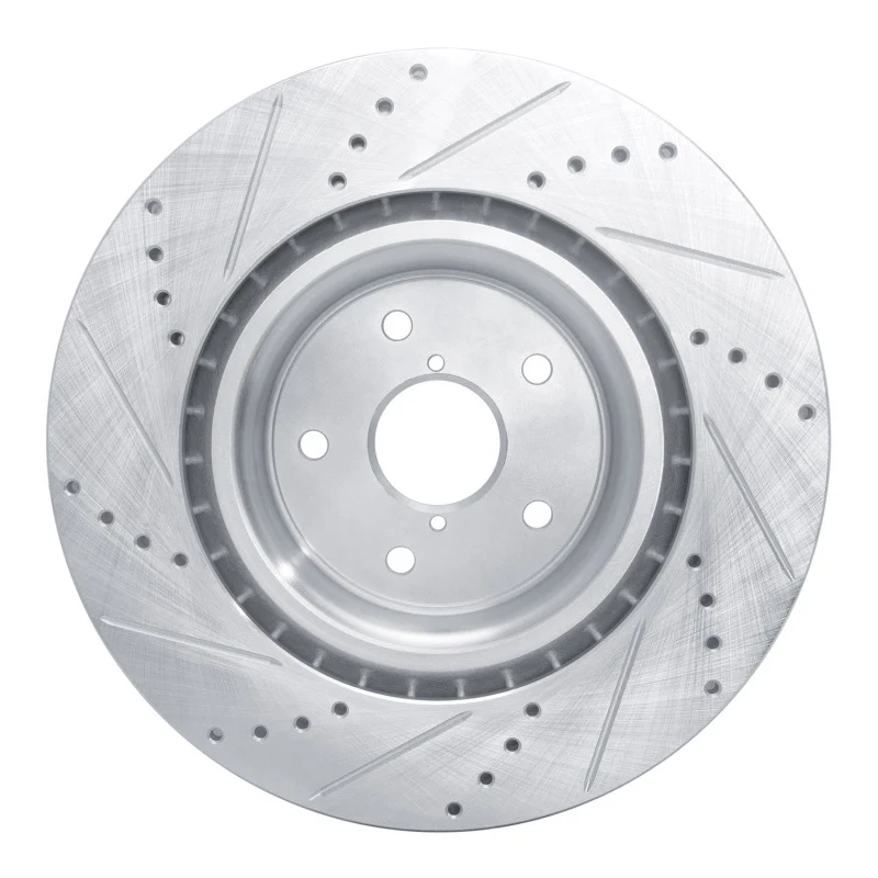 R1 18-25 Subaru WRX Front Right Drilled & Slotted Silver Brake Rotor - Image 5