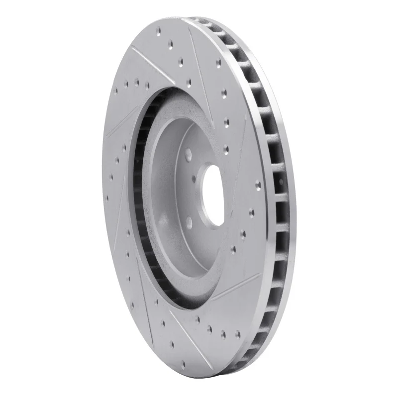 R1 19-23 Subaru ASCENT Front Left Drilled & Slotted Silver Brake Rotor - Image 5