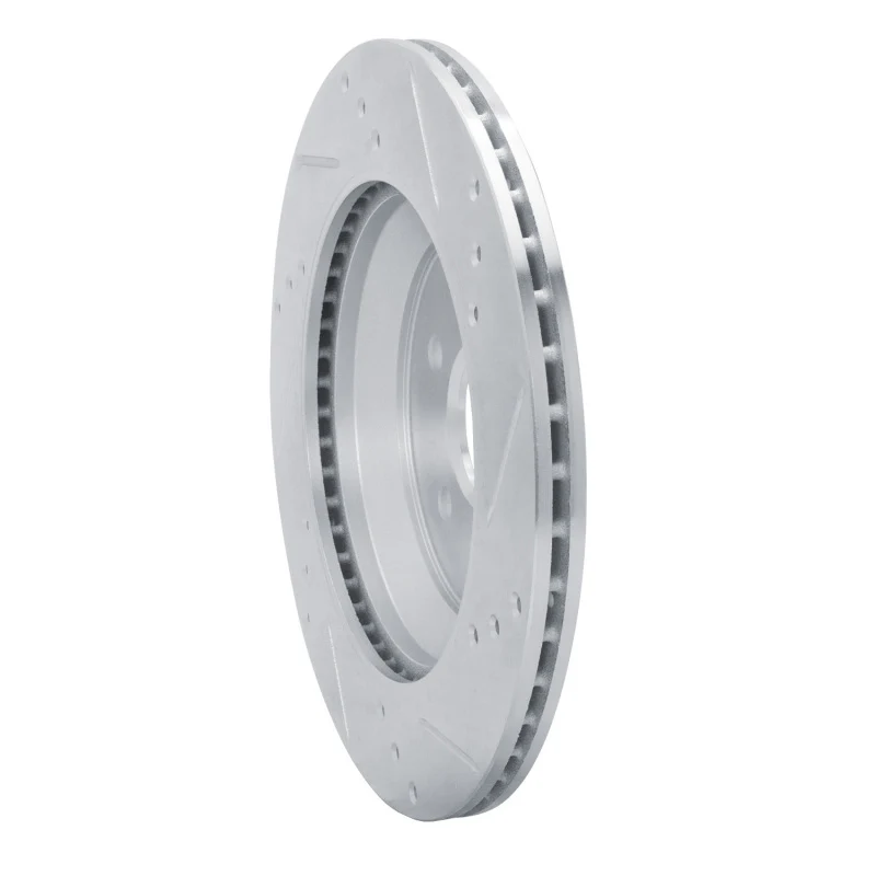 R1 19-23 Subaru Crosstrek Rear Left Drilled & Slotted Silver Brake Rotor - Image 3