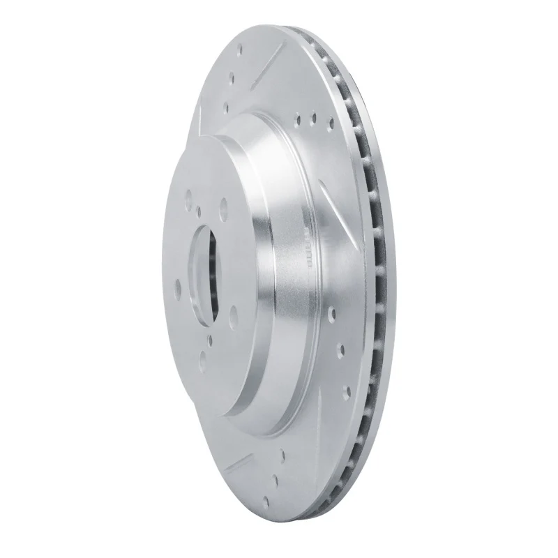 R1 19-23 Subaru Crosstrek Rear Left Drilled & Slotted Silver Brake Rotor - Image 5