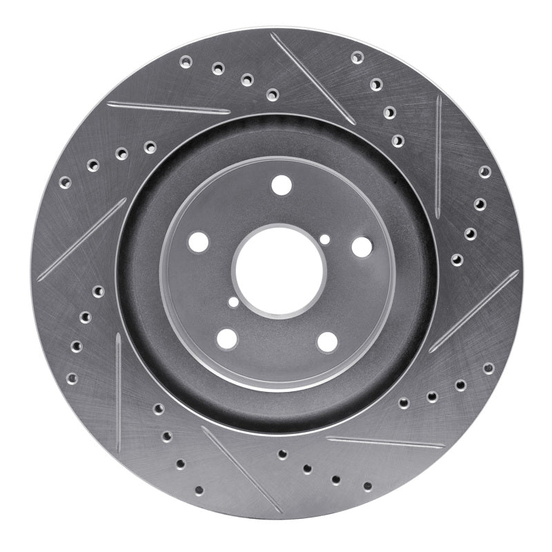 R1 19-24 Subaru Forester Front Left Drilled & Slotted Silver Brake Rotor - Image 5