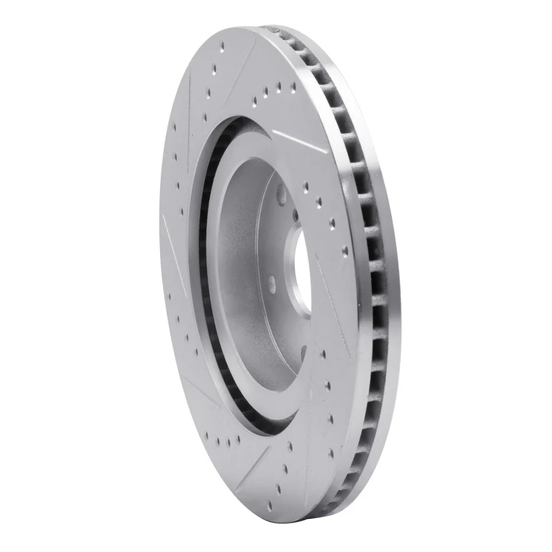 R1 19-24 Subaru Forester Front Right Drilled & Slotted Silver Brake Rotor - Image 4