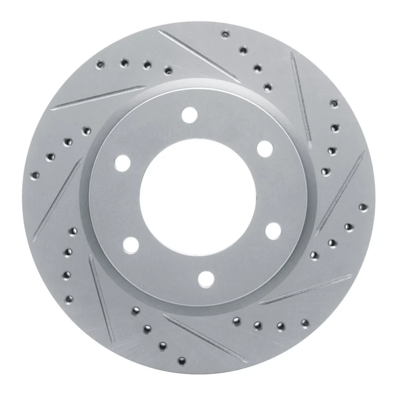 R1 19-25 Ford Ranger (USA/Canada) Front Right Drilled & Slotted Silver Brake Rotor