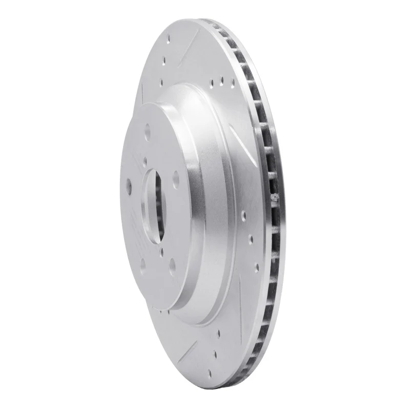 R1 19-25 Subaru Impreza Rear Left Drilled & Slotted Silver Brake Rotor - Image 3