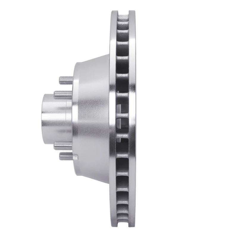 R1 1969-1973 Chrysler New Yorker Front Left Drilled & Slotted Silver Brake Rotor - Image 2
