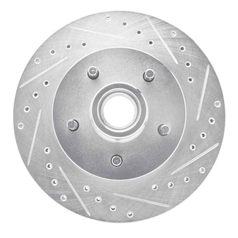R1 1969-1996 Buick Estate Wagon Front Right Drilled & Slotted Silver Brake Rotor