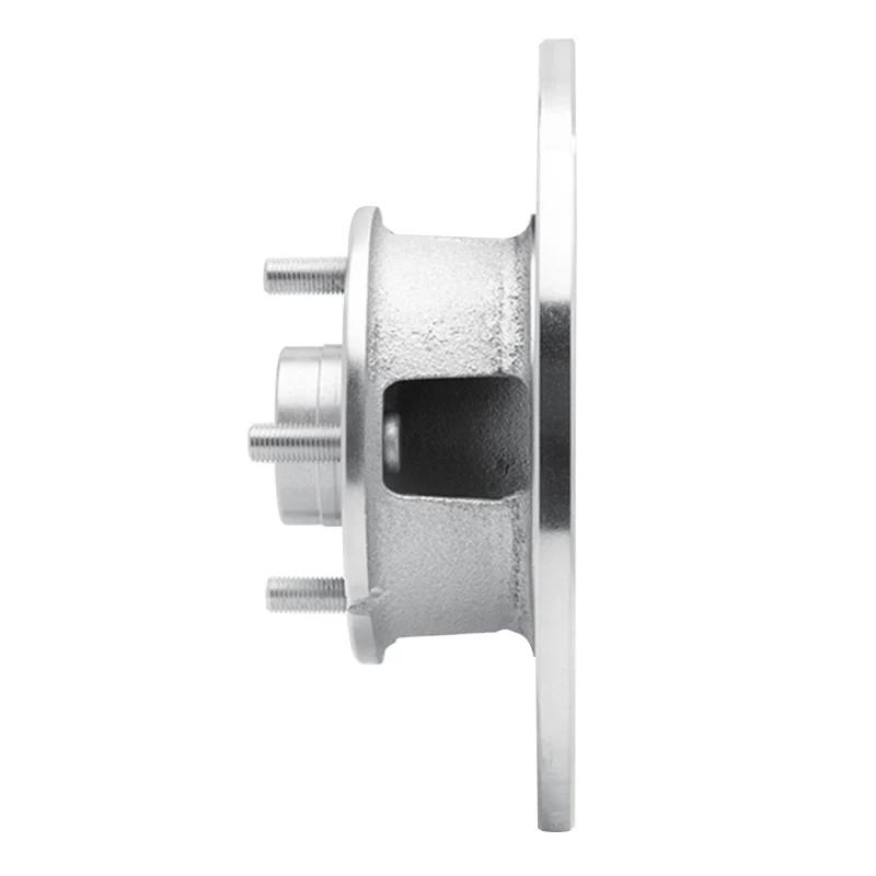 R1 1978-1987 Chevrolet CHEVETTE Front Left Drilled & Slotted Silver Brake Rotor - Image 2