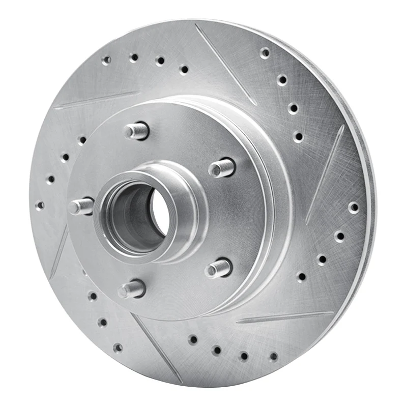 R1 1978-1990 Buick Electra Front Right Drilled & Slotted Silver Brake Rotor - Image 4