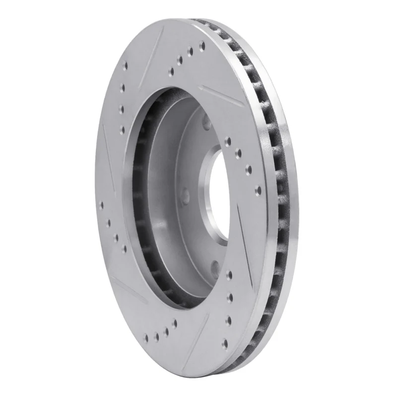 R1 1979-1998 Buick Riviera Front/Rear Right Drilled & Slotted Silver Brake Rotor - Image 2