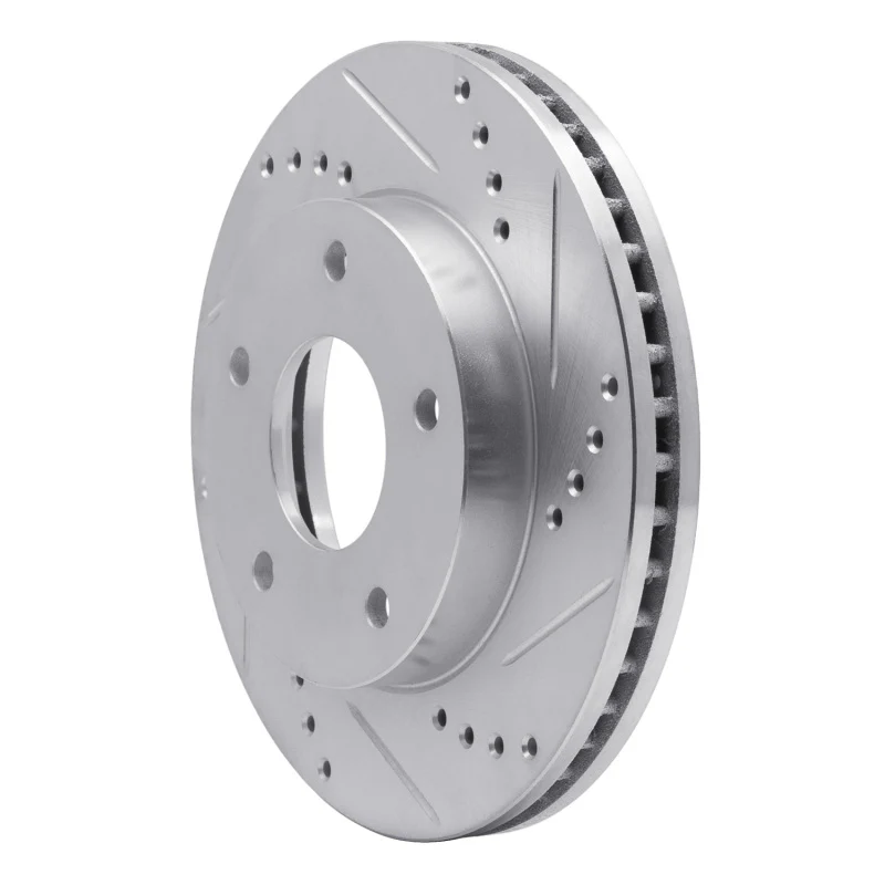 R1 1979-1998 Buick Riviera Front/Rear Right Drilled & Slotted Silver Brake Rotor - Image 3