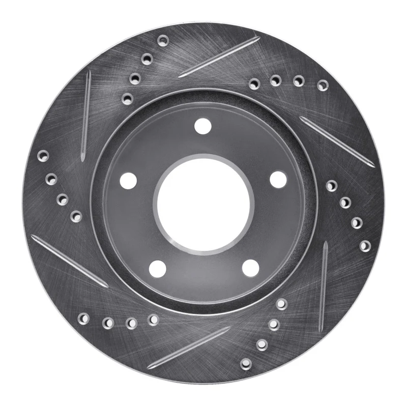 R1 1979-1998 Buick Riviera Front/Rear Right Drilled & Slotted Silver Brake Rotor - Image 5
