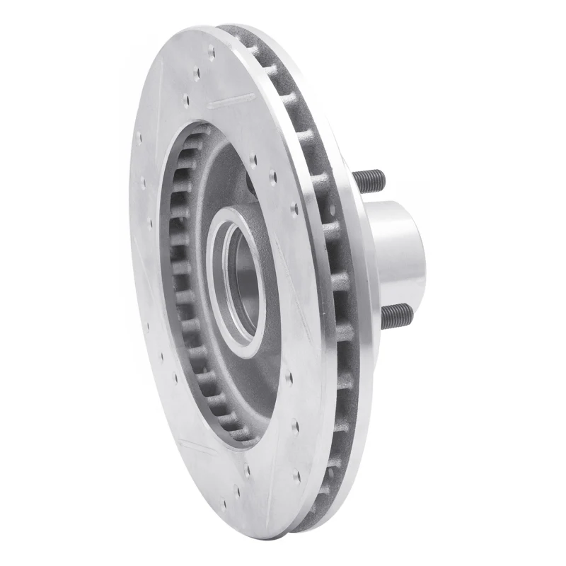 R1 1982-1995 Buick Regal Front Right Drilled & Slotted Silver Brake Rotor - Image 4