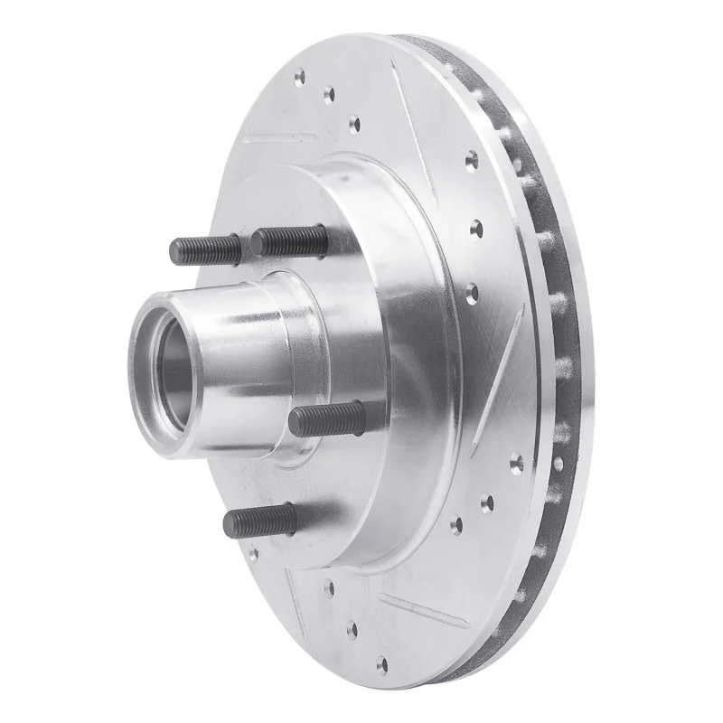 R1 1982-1995 Buick Regal Front Right Drilled & Slotted Silver Brake Rotor - Image 5