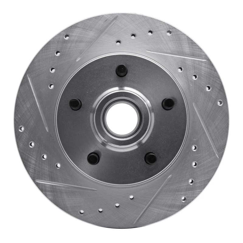 R1 1988-1991 Chevrolet C1500 Front Left Drilled & Slotted Silver Brake Rotor