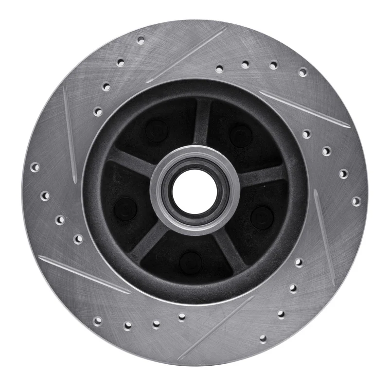 R1 1988-1991 Chevrolet C1500 Front Right Drilled & Slotted Silver Brake Rotor - Image 3