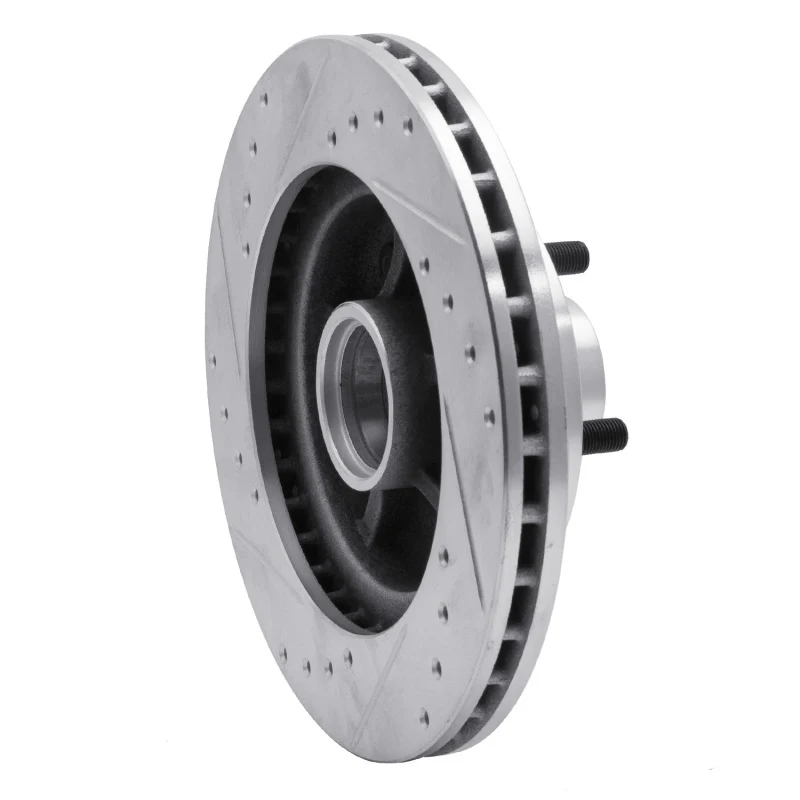 R1 1988-1991 Chevrolet C1500 Front Right Drilled & Slotted Silver Brake Rotor - Image 4