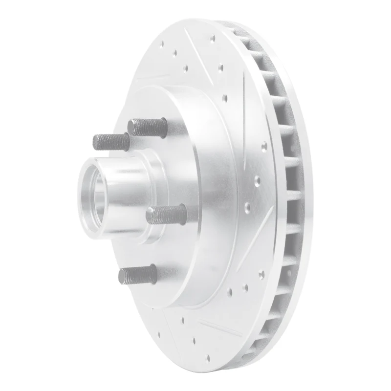 R1 1988-1994 Chevrolet C1500 Front Right Drilled & Slotted Silver Brake Rotor - Image 4