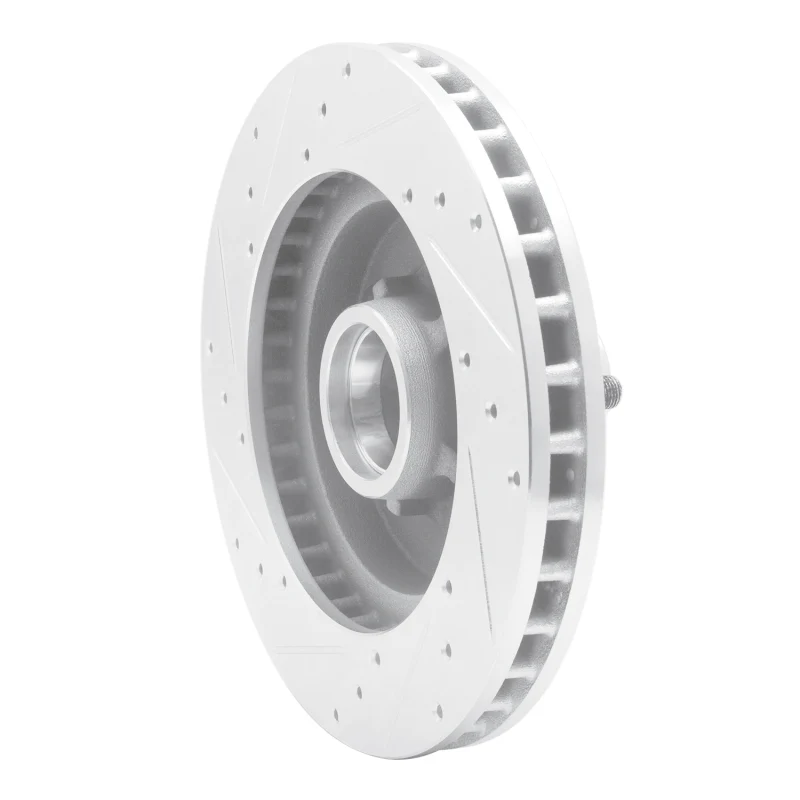 R1 1988-1994 Chevrolet C1500 Front Right Drilled & Slotted Silver Brake Rotor - Image 5