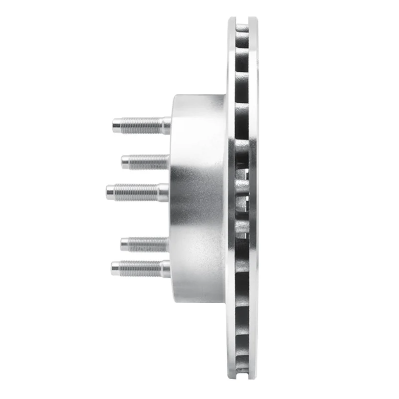R1 1990-1994 Ford Ranger (USA/Canada) Front Left Drilled & Slotted Silver Brake Rotor - Image 4