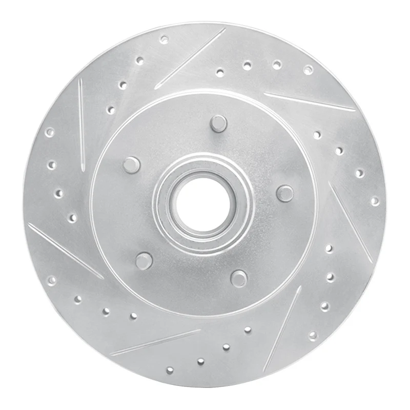 R1 1991-1996 Buick Roadmaster Front Left Drilled & Slotted Silver Brake Rotor