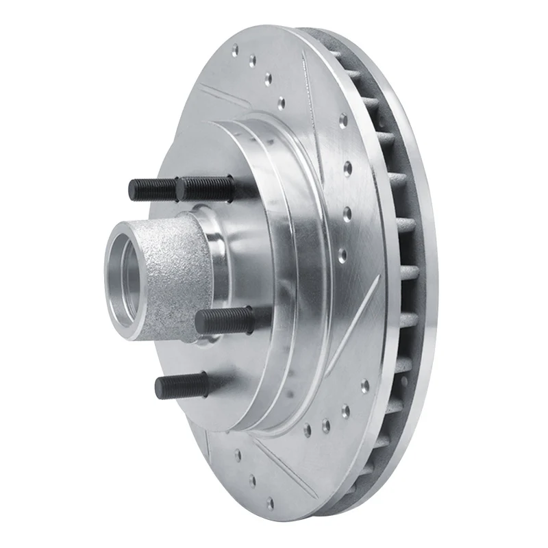 R1 1992-2002 Chevrolet Express 1500 Front Right Drilled & Slotted Silver Brake Rotor - Image 5