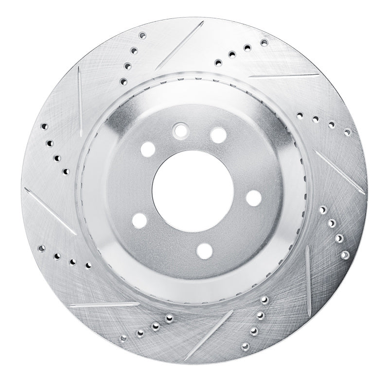 R1 20-24 Land Rover Defender 90 Rear Left Drilled & Slotted Silver Brake Rotor - Image 6
