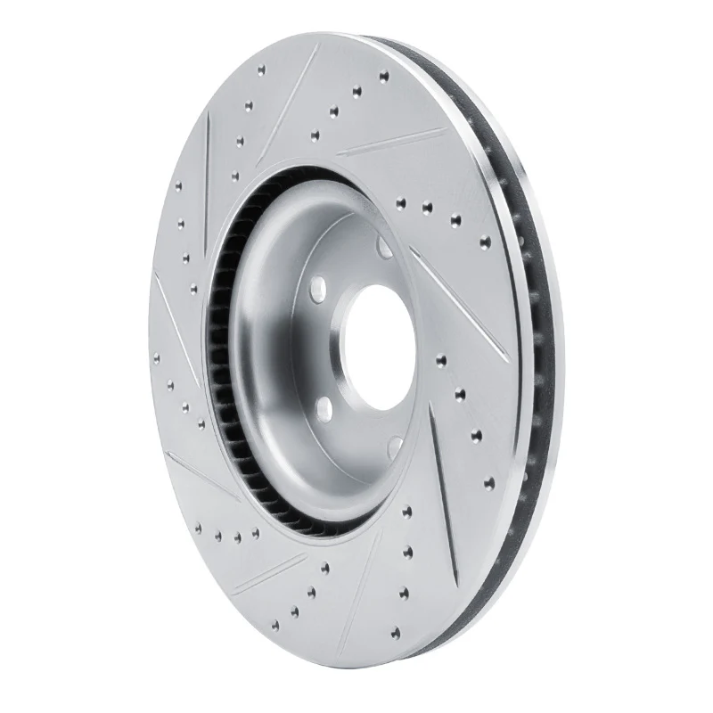R1 20-25 Ford Escape Front Right Drilled & Slotted Silver Brake Rotor - Image 5