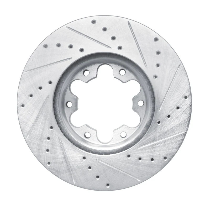 R1 20-25 Ford Transit-150 Front Left Drilled & Slotted Silver Brake Rotor